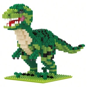 1pc Creative Collectible Gift For Adults - Dinosaur Themed Building Blocks Set, Suitable For Living Room Decoration And As A Gift For Back-To-School Or Easter, School Supplies Room Decoration Multicolor